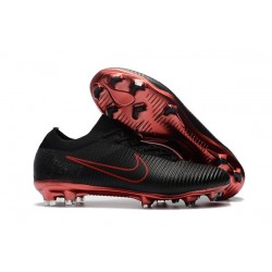 Scarpa da Calcio Nike Mercurial Vapor Flyknit Ultra FG - Nero Rosso