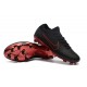 Scarpa da Calcio Nike Mercurial Vapor Flyknit Ultra FG - Nero Rosso