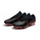 Scarpa da Calcio Nike Mercurial Vapor Flyknit Ultra FG - Nero Rosso