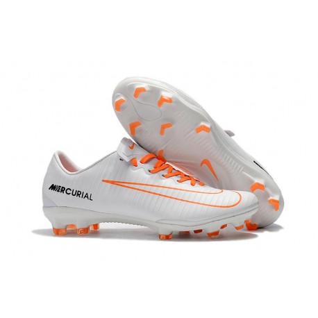 Nike Mercurial Vapor XI FG Scarpa da Calcio Uomo - Bianco Arancio