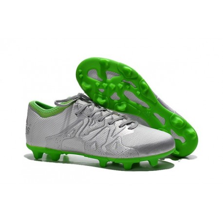 Scarpe da Calcio 2015 Adidas X 15.1 FG/AG Bianco Metallico