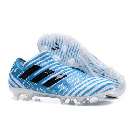 adidas Nemeziz Messi 17+ 360 Agility FG Scarpa da Calcio - Blu Bianco