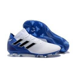 Adidas Nemeziz Messi 18.1 FG Scarpa Coppa del Mondo - Bianco Blu