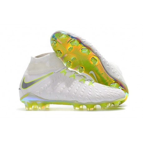 Nike Scarpa Hypervenom Phantom 3 DF FG ACC - Blanco Gris Voltio