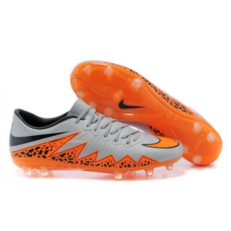 Scarpe da Calcio Uomo 2015 Nike Hypervenom Phinish FG Grigio Arancione