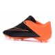 Scarpe da Calcio Uomo 2015 Nike Hypervenom Phinish FG Nero Arancione