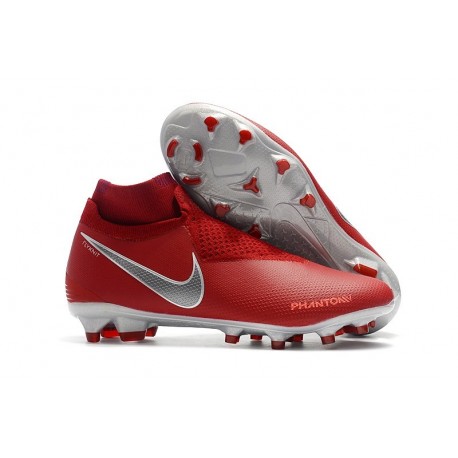 Scarpe Nuovo Nike Phantom Vision Elite DF FG - Rosso Argento