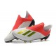 adidas X 18+ FG Scarpa da Calcio - Bianca Rosso Argento
