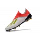 adidas X 18+ FG Scarpa da Calcio - Bianca Rosso Argento
