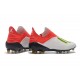 adidas X 18+ FG Scarpa da Calcio - Bianca Rosso Argento