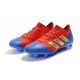Adidas Nemeziz Messi 18.1 FG Scarpa Coppa del Mondo - Rosso Blu Argento
