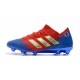 Adidas Nemeziz Messi 18.1 FG Scarpa Coppa del Mondo - Rosso Blu Argento