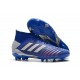 Scarpa Nuovo Adidas Predator 19.1 FG - Blu Argento