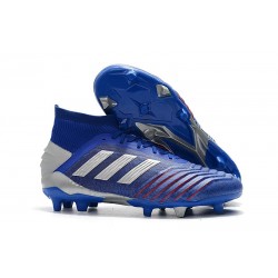 Scarpa Nuovo Adidas Predator 19.1 FG - Blu Argento