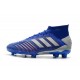 Scarpa Nuovo Adidas Predator 19.1 FG - Blu Argento
