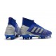 Scarpa Nuovo Adidas Predator 19.1 FG - Blu Argento